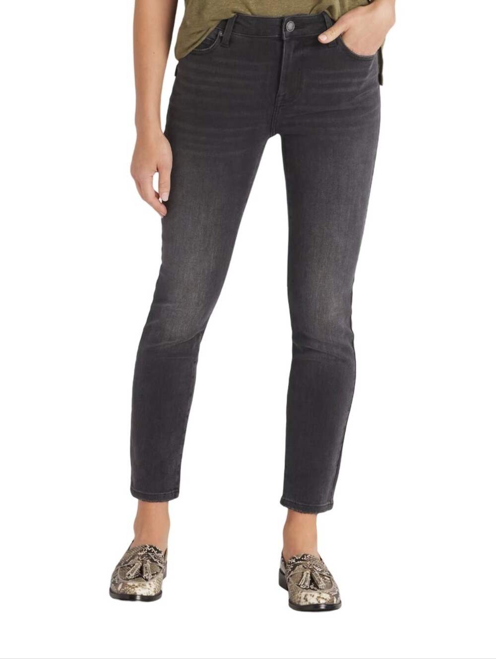 Ann Taylor Women's Charcoal Black Ankle Skinny Jeans Size 6